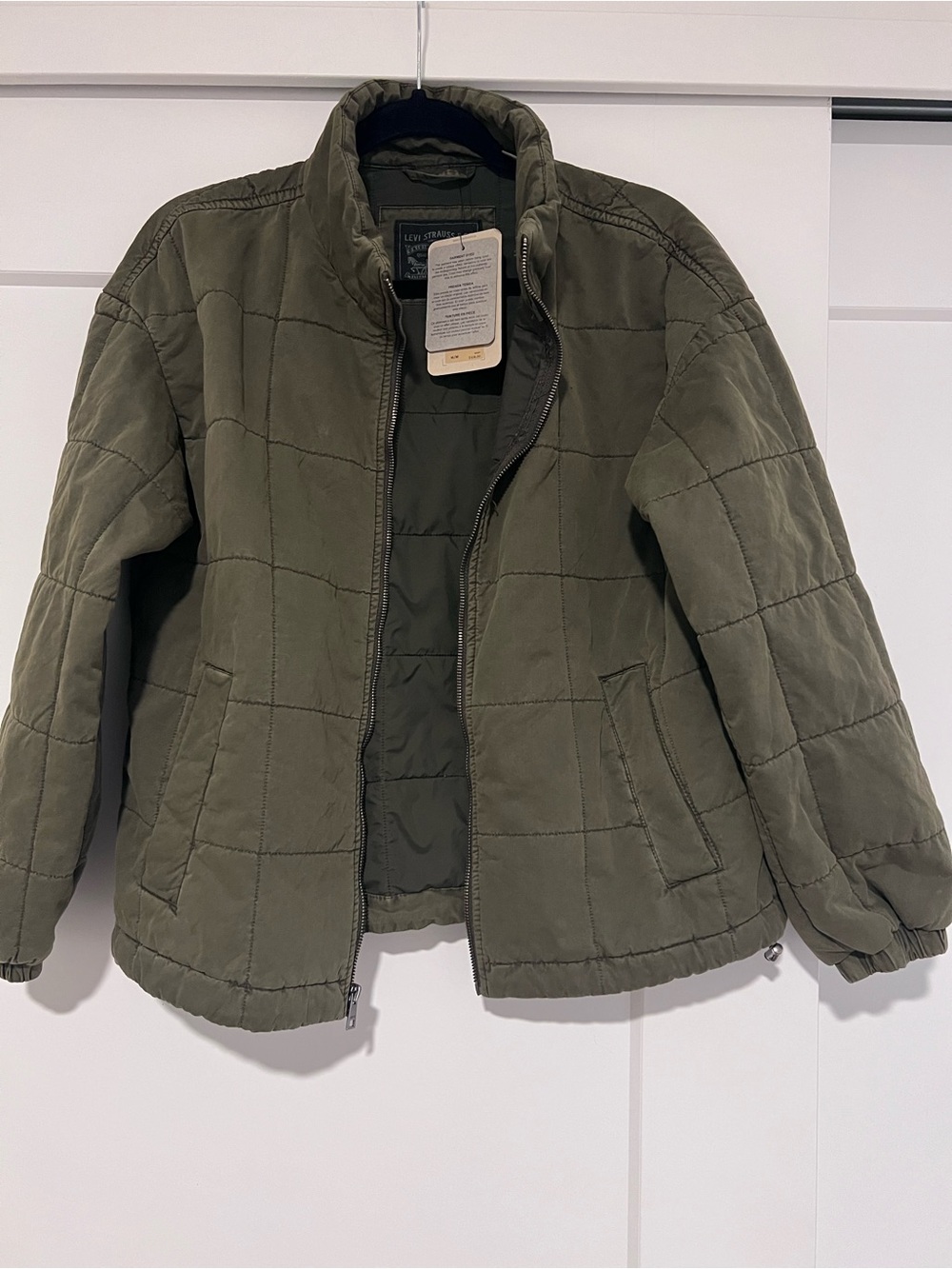 Levi's Olive Green Quilted Puffer Jacket